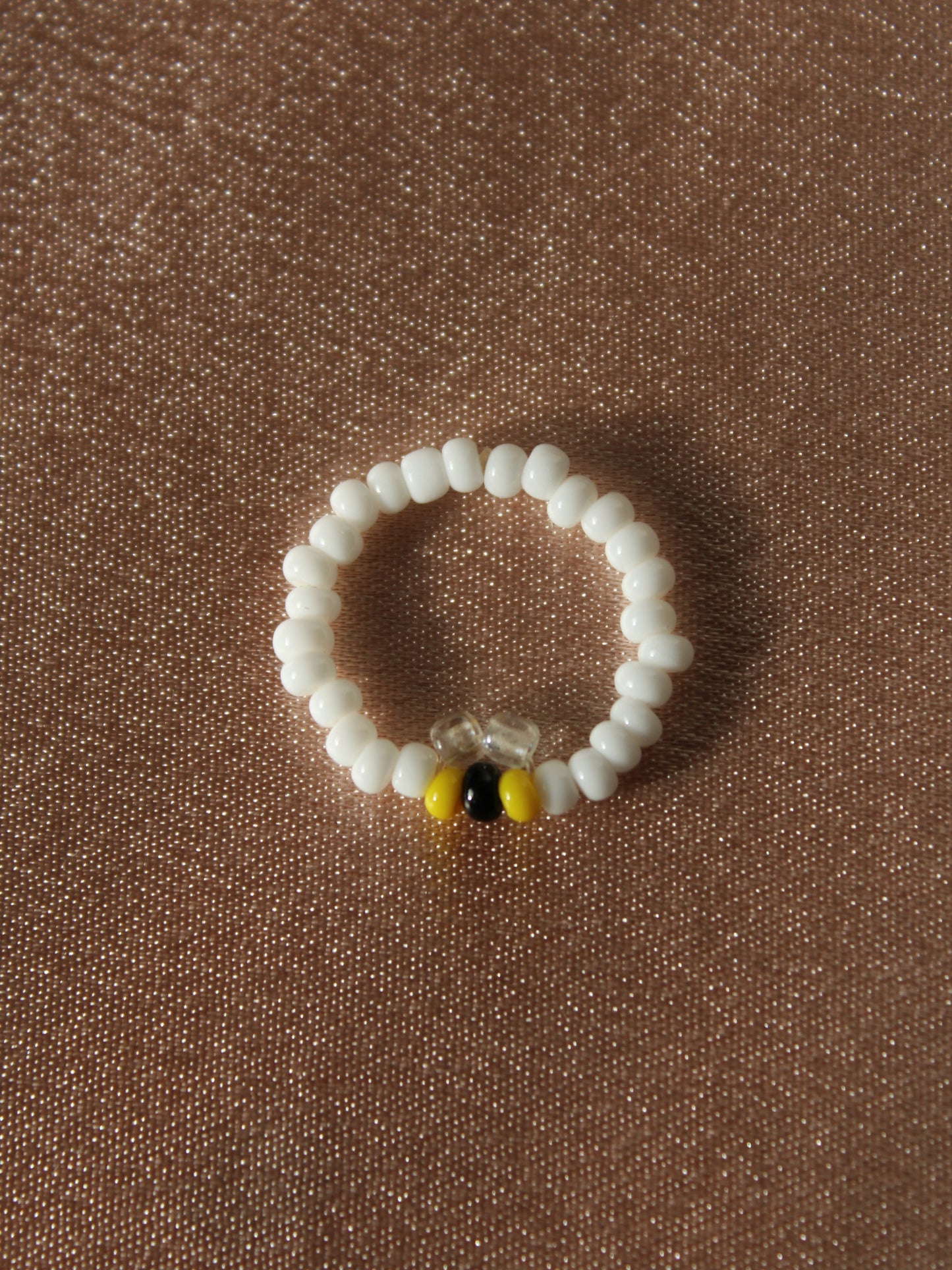 beaded bee ring