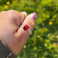 beaded ladybug ring